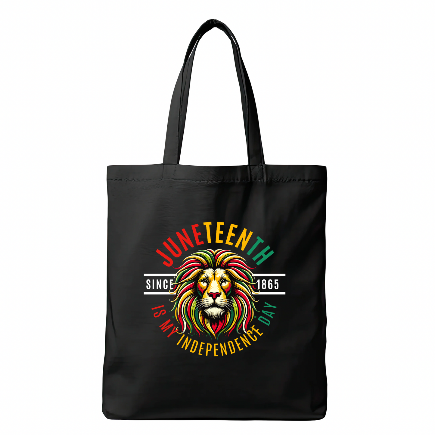 Lion Juneteenth Tote Bag
