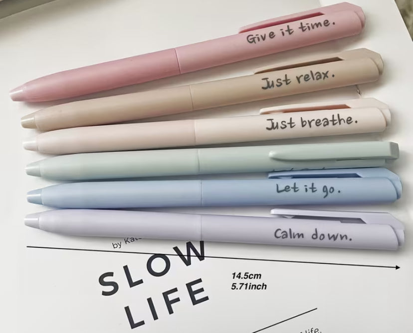 Affirmation Labeled Pens 6-pack